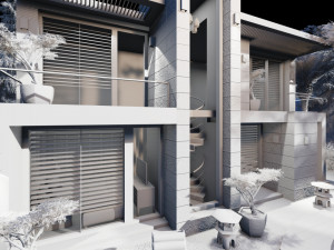 contemporary villa crysantium 3D-Modell
