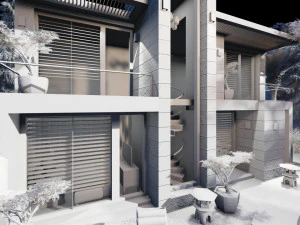 contemporary villa crysantium 3D Model