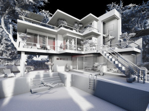 contemporary villa bougenvillea 3D-Modell