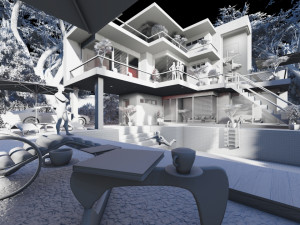 contemporary villa bougenvillea 3D-Modell
