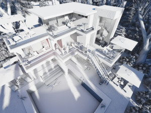 contemporary villa bougenvillea 3D-Modell