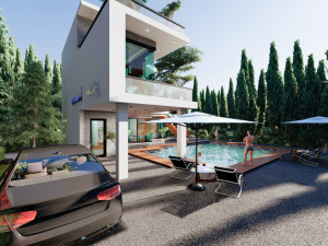contemporary villa bougenvillea 3D-Modell