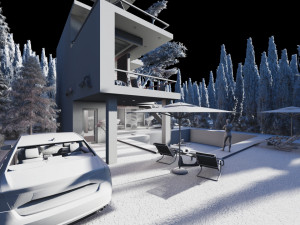 contemporary villa bougenvillea 3D-Modell
