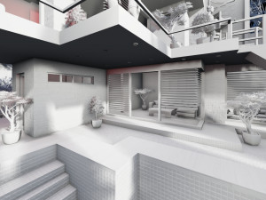 contemporary villa bougenvillea 3D-Modell