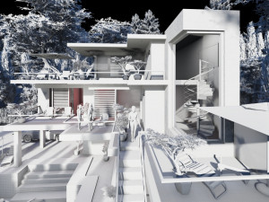 contemporary villa bougenvillea 3D-Modell