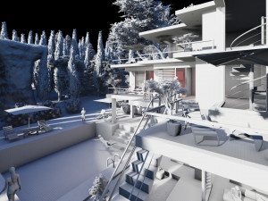 contemporary villa bougenvillea 3D-Modell