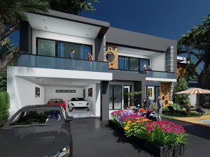modern contemporary house 3D-Modell