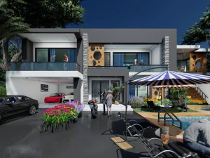 modern contemporary house 3D Model