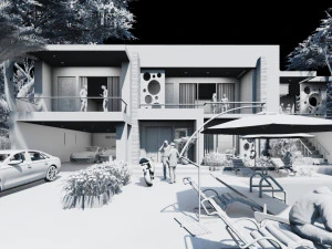 modern contemporary house 3D Model