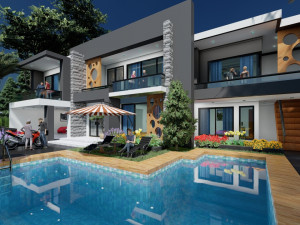 modern contemporary house 3D-Modell