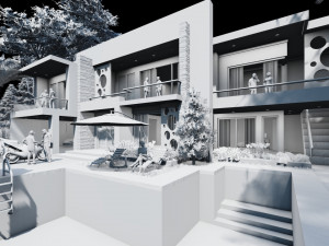 modern contemporary house 3D-Modell