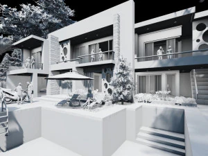 modern contemporary house 3D Model