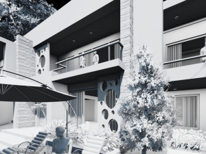 modern contemporary house 3D-Modell