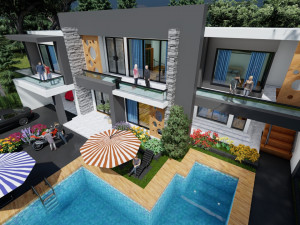 modern contemporary house 3D-Modell