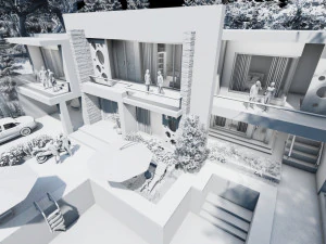 modern contemporary house 3D Model
