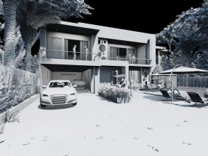 modern contemporary house 3D Model