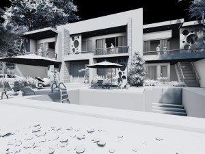 modern contemporary house 3D-Modell