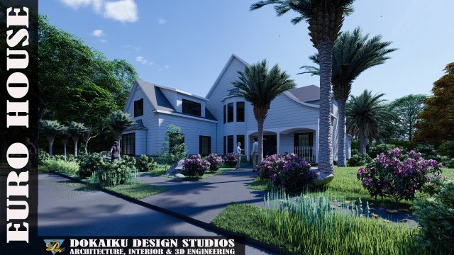 western house type 2 3D-Modell .c4d .max .obj .3ds .fbx .stl .blend 