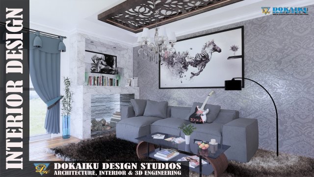 modern living room type 1 3D-Modell .c4d .max .obj .3ds .fbx .stl .blend 