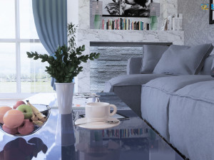modern living room type 1 3D-Modell