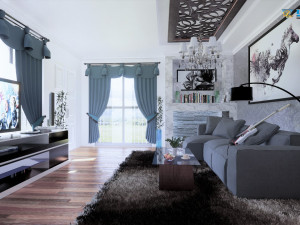 modern living room type 1 3D-Modell