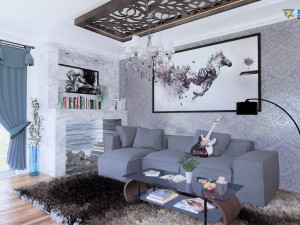 modern living room type 1 3D-Modell