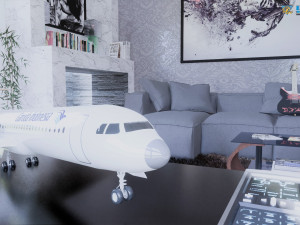 modern living room type 1 3D-Modell
