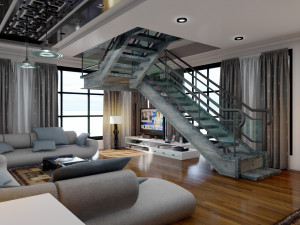 modern living room type 2 3D-Modell