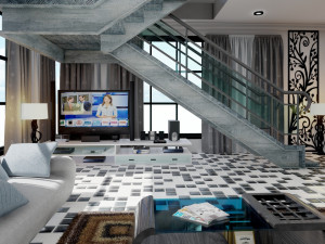 modern living room type 2 3D-Modell