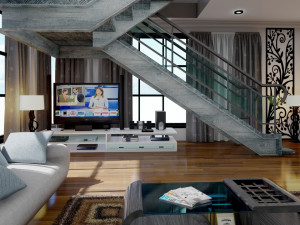 modern living room type 2 3D-Modell