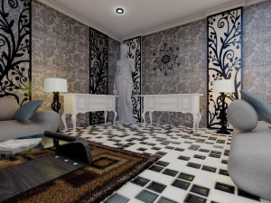 modern living room type 2 3D-Modell