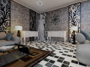 modern living room type 2 3D Model