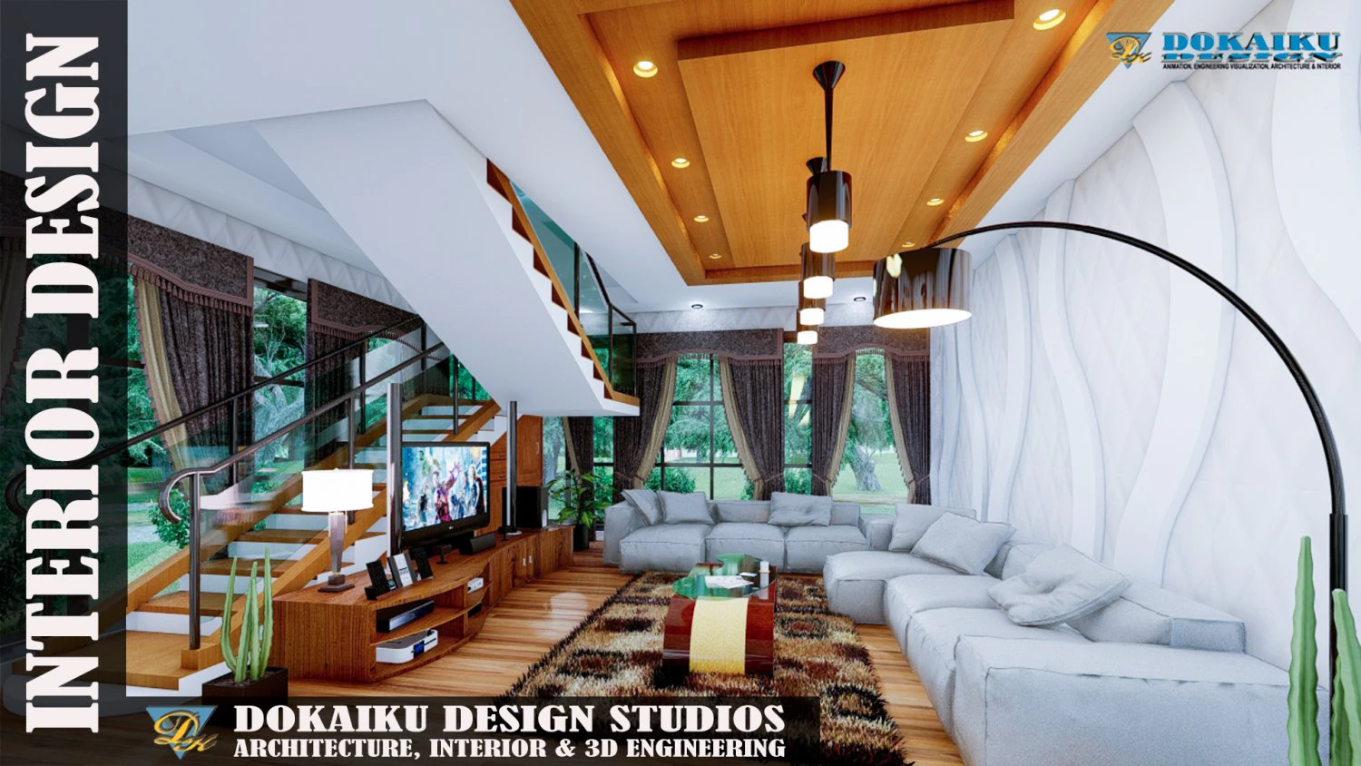 modern living room type 3 3D Model .c4d .max .obj .3ds .fbx .stl .blend 