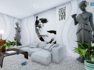 modern living room type 3 3D-Modell
