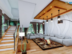 modern living room type 3 3D-Modell