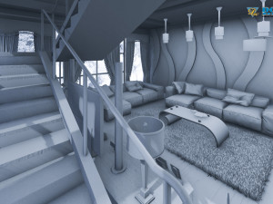 modern living room type 3 3D-Modell