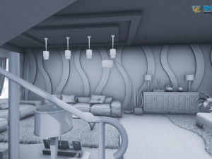 modern living room type 3 3D-Modell
