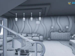 modern living room type 3 3D Model