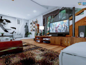 modern living room type 3 3D Model