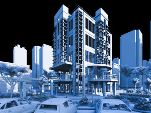 modern hotel type 1 Model 3D