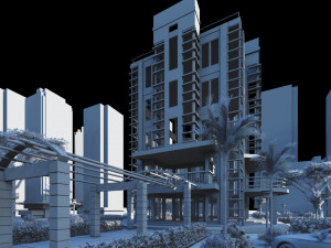 modern hotel type 1 Model 3D