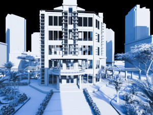 modern hotel type 1 Model 3D