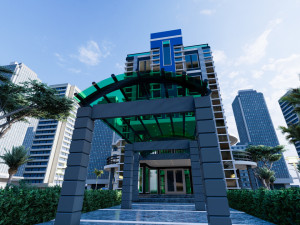 modern hotel type 1 Model 3D