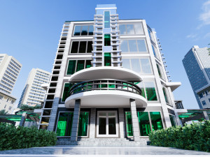 modern hotel type 1 Model 3D