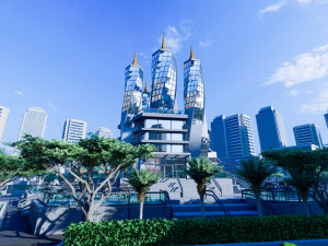 modern skycraper 1 Modelo 3D