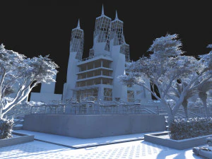 आधुनिक गगनचुंबी इमारत 1 3D मॉडल