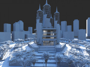 modern skycraper 1 Modelo 3D
