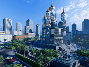 modern skycraper 1 Modelo 3D