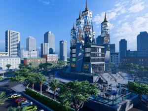 आधुनिक गगनचुंबी इमारत 1 3D मॉडल