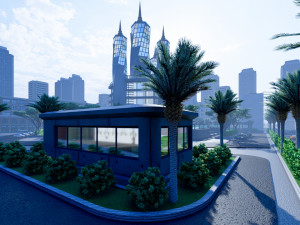 modern skycraper 1 Modelo 3D
